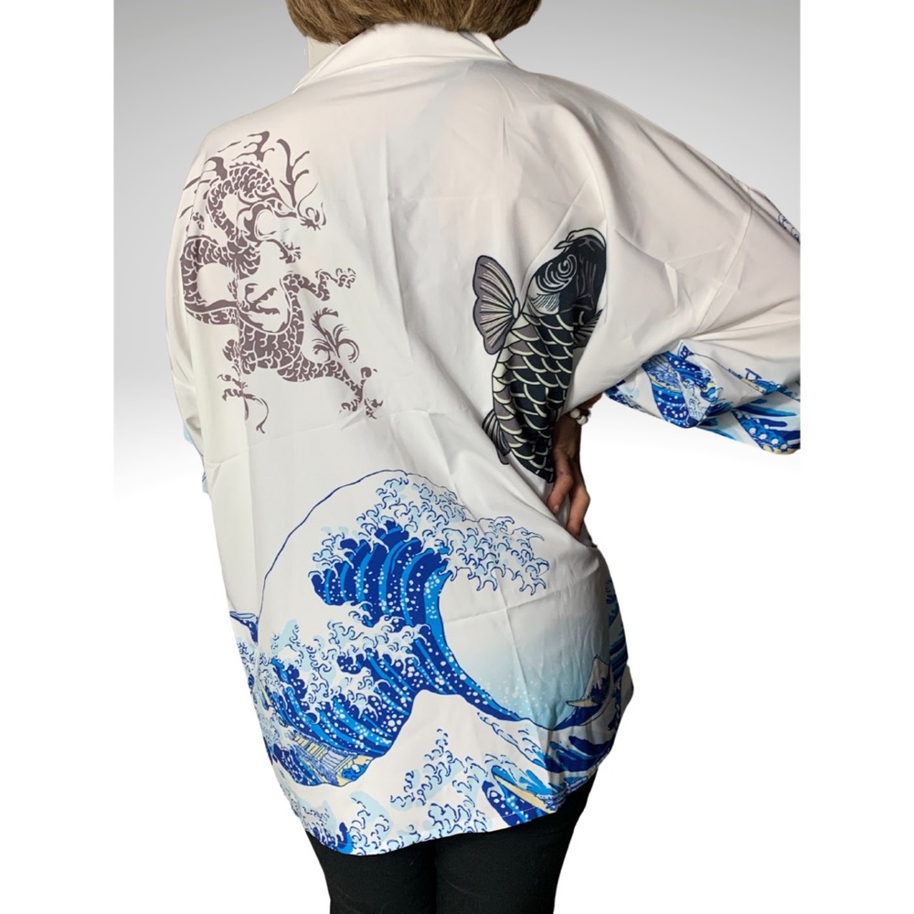 Dragon Breeze Wrap Front Kimono - Picture 3 of 3